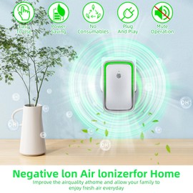 3 Pack Air Purifier Plug In,Air Ionizers for Home,Portable Negative Ion Air Freshener,Quiet Filterless Air Purifiers for Home, Office Kitchen Bathroom,Mini Air Cleaner for Pet Odor,Dust,Grey
