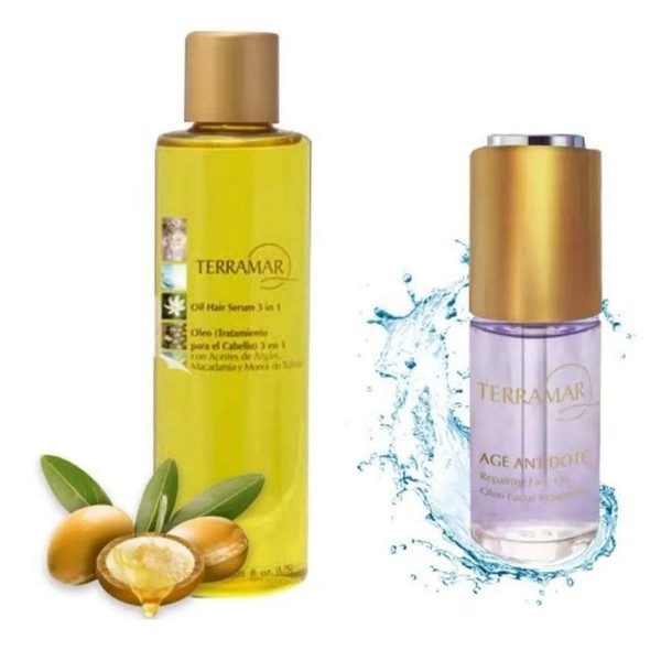 Oleo Capilar Argan 120 Ml + Oleo Facial Reparador Terramar