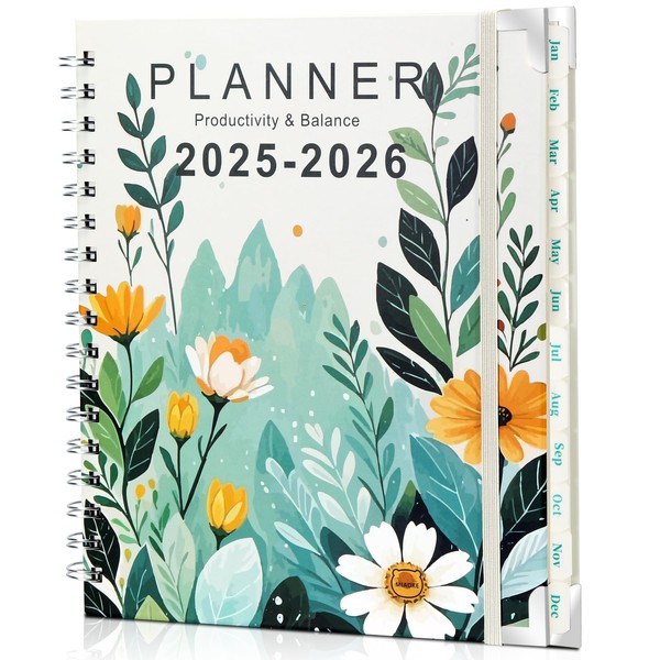 MIAOKE B5 Large 2025-2026 Planner, 23.4 x 19.4CM Daily, Weekly