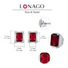 LONAGO 925 Sterling Silver 5 mm x 7 mm Birthstone