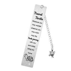 Travel Turtle Bookmark Turtle Gifts for Turtle Lovers Book Marks for Reading Women Reader Gift Inspirational Gifts for Women Men Birthday Gifts for Book Lovers Gifts