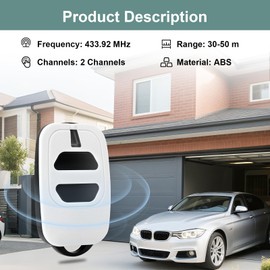 3PCS 433.92mhz Garage Door Remote Control with Key Fob for Garage Door Gate DEA GTI2 GTI4
