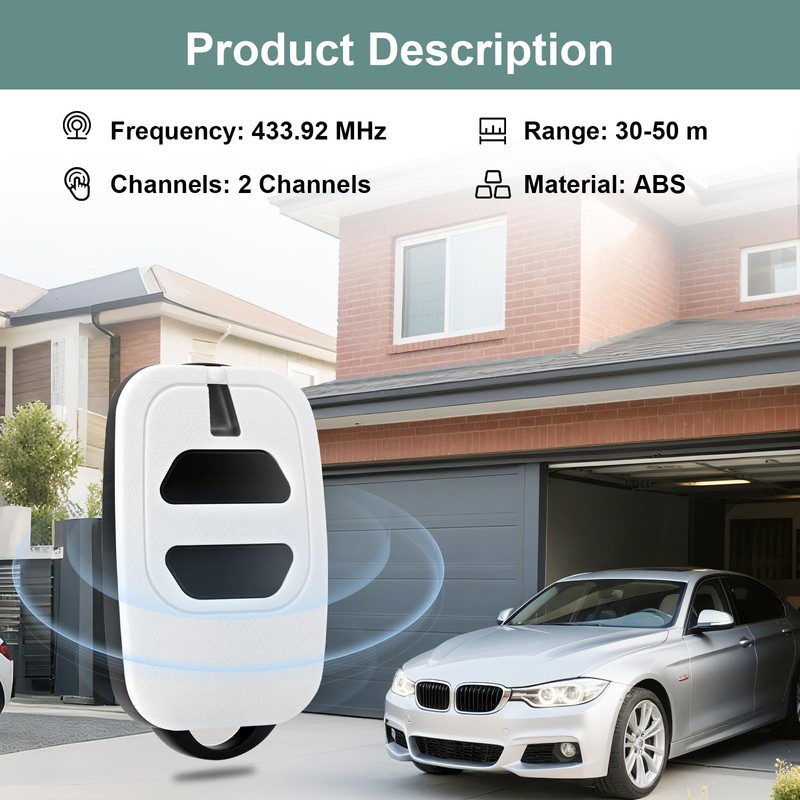 3PCS 433.92mhz Garage Door Remote Control with Key Fob for