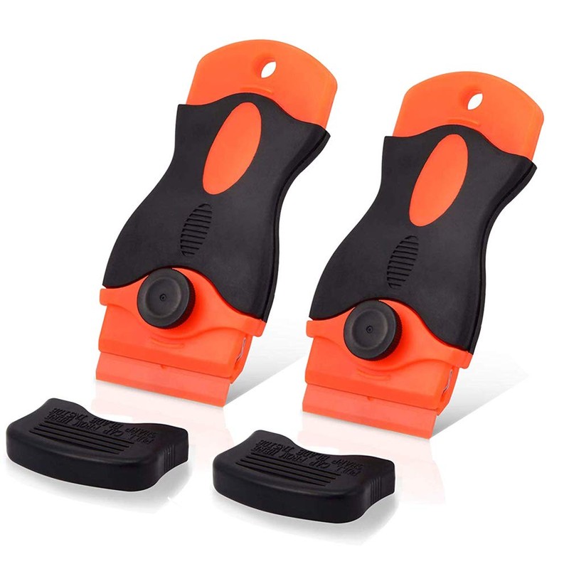 FULARR 2Pcs Premium 1.5" Plastic Locking Razor Blade Scraper with