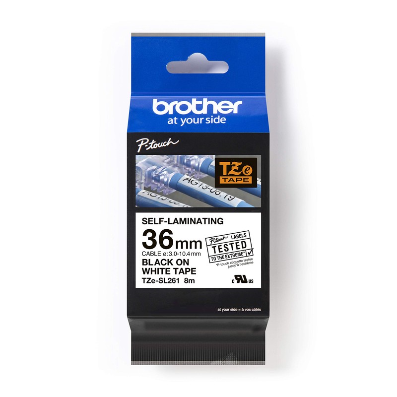 Brother Label Tape Self Laminating TZe-SL261, 36 mm, Black on