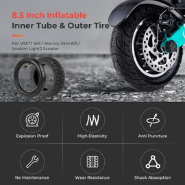 8.5x3 Scooter Tire Off-Road, 8 1/2x3 (50-134) 8 Inch Replacement Thickened Pneumatic Tyre for VSETT 8/9 Macury Zero 8/9 Inokim Light 2 Scooter