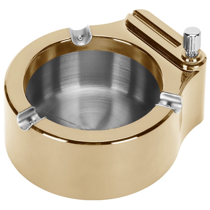 Stainless Steel Ashtray with Matches Lighter Function for Home Office