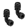 LeMotech M16 Cable Gland, 90 Degree Adjustable 6-10mm Strain Relief,