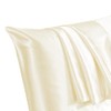 Silk Satin Pillow Cases 2 Pack White, Silky Pillowcases for