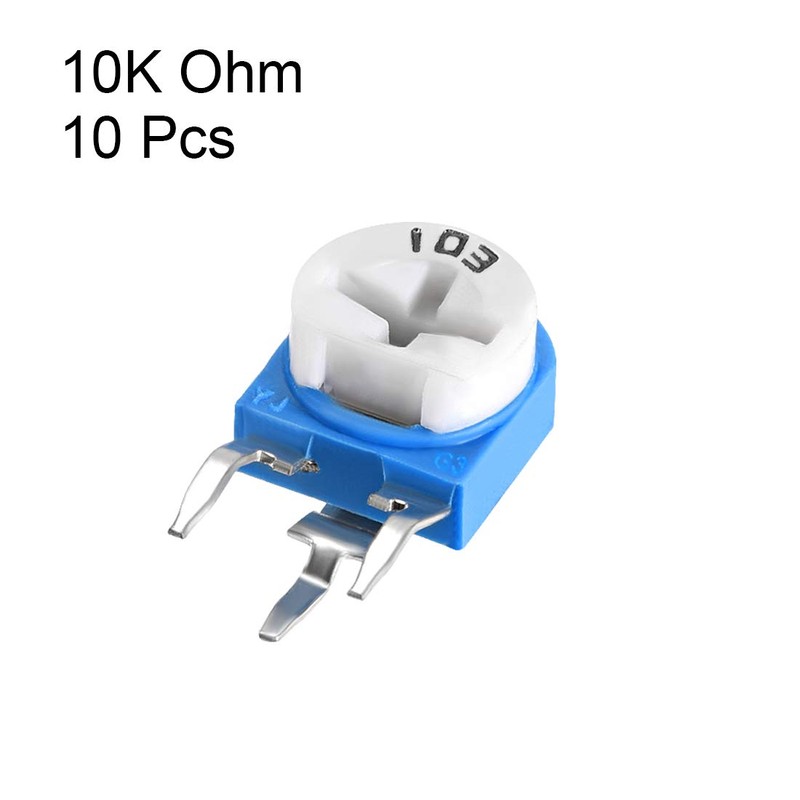 sourcing map Trimmer Potentiometer Top Adjustment Horizontal Variable Resistance 10K