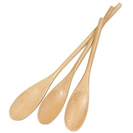 Chef Craft Select Beechwood Spoon Set, 10, 12, and 14 inch, Natural