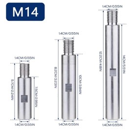 Gasea 3 Packs M14 Thread Angle Grinder Extension Connecting Rod Rotary Extension Shaft Set 75mm 100mm 140mm