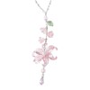 Car Mirror Hanging Ornament, Pink Lily Floral Rear View Decor