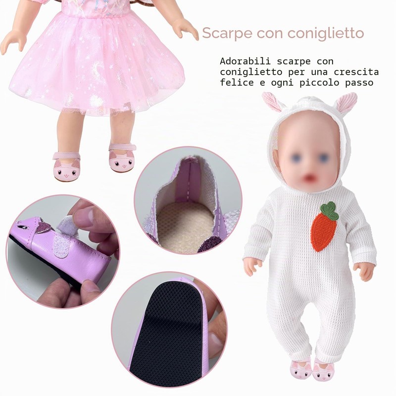 Set di accessori per bambole, scarpe e calze per bambole