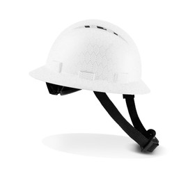 ProtectX Full Brim Hard Hats Vented Construction Helmets OSHA Approved Safety Hardhats 6-Point Suspension Cascos De Construccion White