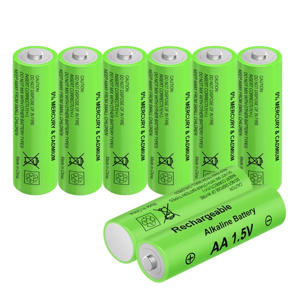 yxzheng 1.5V Alkaline AA Rechargeable Battery Cell (8PCS AA)