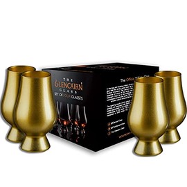 Gold Glencairn Whisky Glass, Set of 4 in 4 Pack Gift Carton