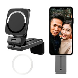 Prv Magsta Magnetic Smartphone Stand Compatible with MagSafe Selfie Stick, Selfie Stand, Lightweight, Convenient Goods for Airplanes, Travels, Cars, Sleeping Use, Smartphone Stand, Holder, Clip Type,