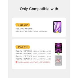 Inateck Inateck Keyboard Case for iPad Air 13" (M3/M2) 2025/2024,Ultralight Keyboard for iPad Air 13 inch (M2) QWERTY, with Pen Holder, AirTap BK2007-13