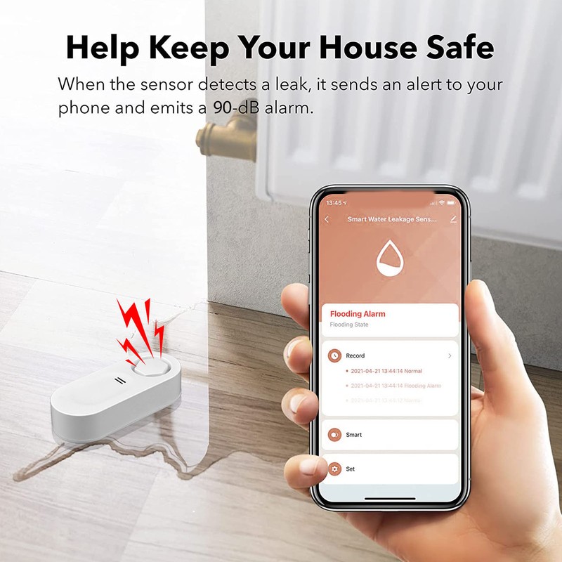 Smart Water Leak Detector WiFi Water Flooding Sensor Leakage Drip