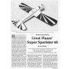 Great Planes Model Airplane Plans (RC): SUPER SPORTSTER 40 56"