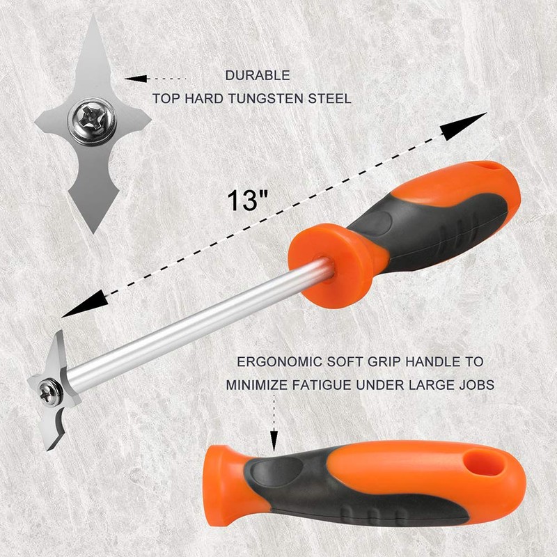 Grout Removal Tool, Caulking Removal Tool, Grout Cleaner, Scraper, Scrubber