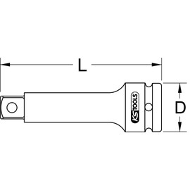 KS Tools 515.1136 1/2" Impact extension, 250mm