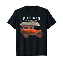 Michigan Off Roading Adventure Mudding Truck Camping Fishing T-Shirt