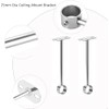 MACHSWON 25mm Dia,300mm Height,Wardrobe Pipe Bracket,Shower Curtain Rod Lever Support