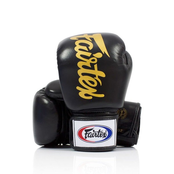 Fairtex BGV19 Deluxe Tight-Fit Gloves (Black, 12 oz)