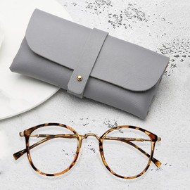 Wnddle Retro Brille ohne Sehstärke, Bilderrahmen Brille Blue Light Blocking Gläser, Rund Groß Brille mit Blaulichtfilter ohne Sehstärke Anti-Blaulicht Gläser, Klare Linsen Brille für Frauen/Männer