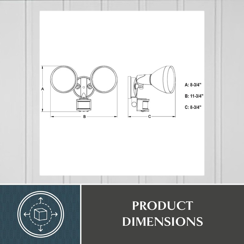 VAXCEL Bronze Motion Sensor Dusk to Dawn Outdoor Security Flood