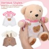 NOLITOY Plush Clothes 2 Sets: 30cm Bear Clothes with Jumpsuit
