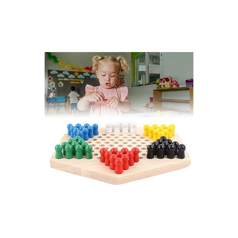 Juego de Damas, Tablero Hexagonal de para ni os (Exclusivo