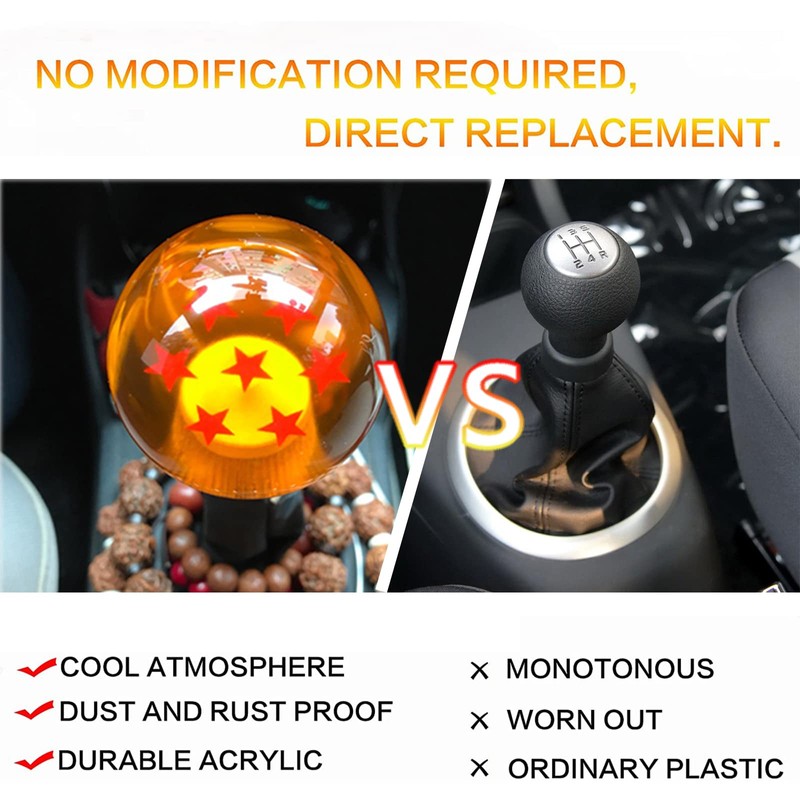 ATNVIDSG Round Ball Shift Knob for Most Manual Automatic Cars