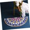 LABRIMP Bathroom Door Mat Skid-Resistant PVC Semicircle Mat Easy to