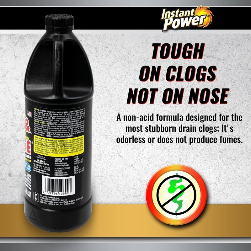 Instant Power Hair and Grease Drain Cleaner - Shower Drain