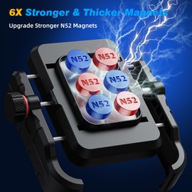 ZOEA Golf Cart Magnetic Phone Holder, Smartphone Mount, Ultra Strength Magnet Golf Phone Caddy, 360°Rotatable/One-Handed Pick & Place View Golf Cart Accessories Golf Gifts (Black)