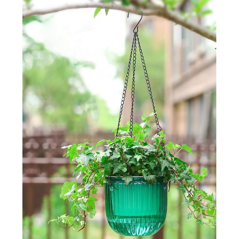 Melphoe 2 Pack Self Watering Hanging Planters Indoor Flower Pots,