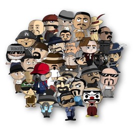 Lil Cholo Sticker Set | 30-Piece Chicano Culture Stickers | 4mm Durable All-Weather Vinyl for Cars, Laptops & More