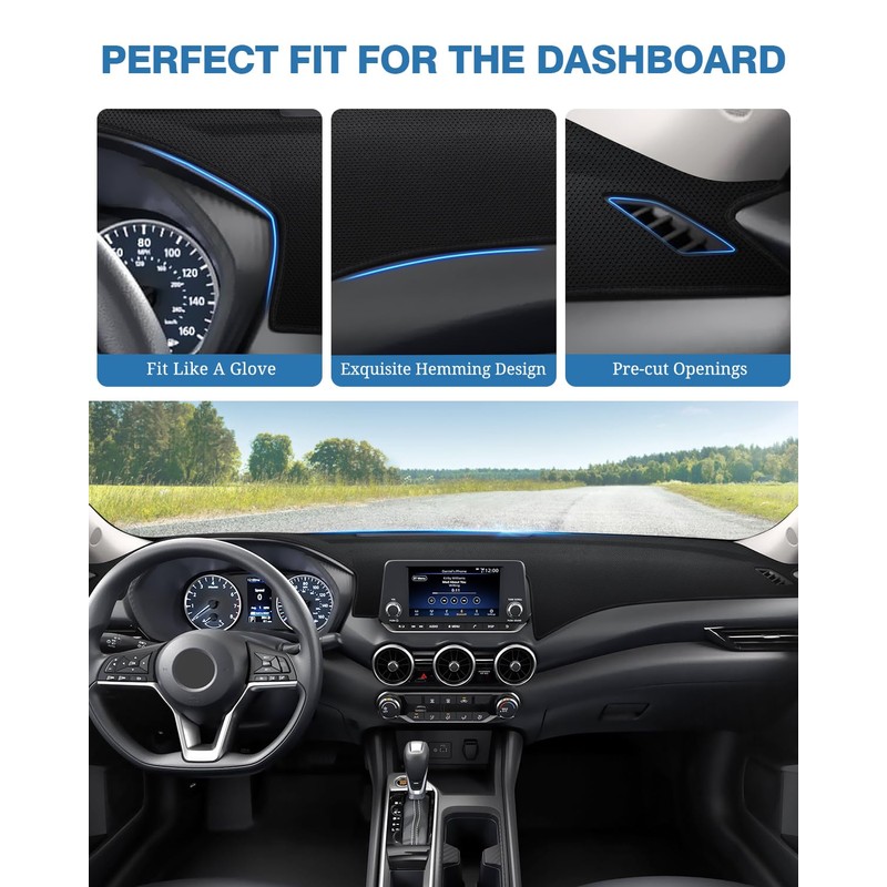 FIILINES Compatible with Dash Cover 2020-2022 Nissan Sentra Dashboard Mat