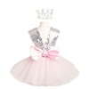 FLAdorepet Dog Birthday Outfits Dress with Crown,Pet Cat Tutu Skirt