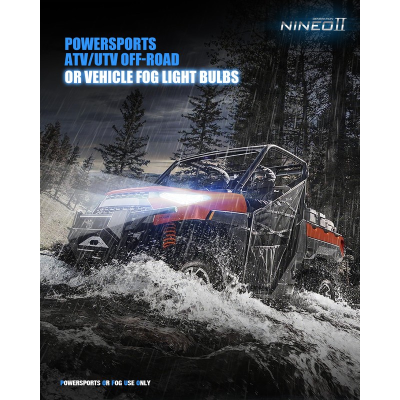 NINEO 9012 Bulbs, 9012 Fog Lights, [2025 Upgrade] 600% Brighter