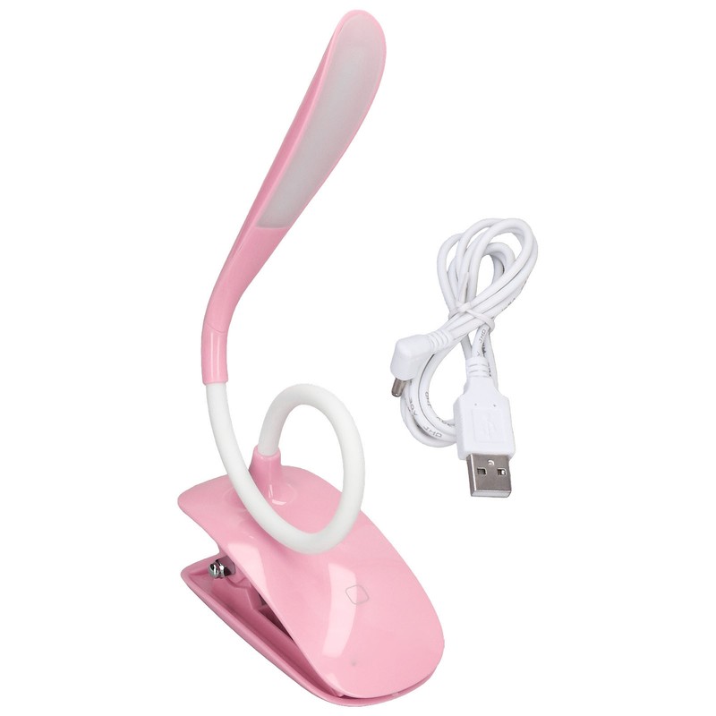 LED Desk Lamp 360° Adjustable Clip On USB Rechargeable Table