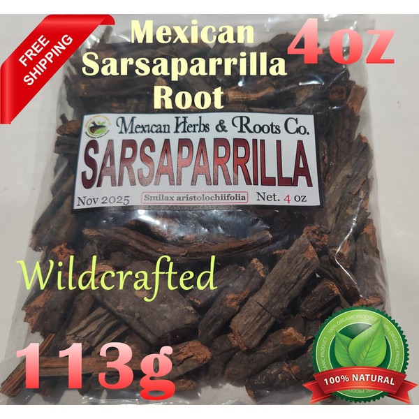 Mexican Sarsaparrilla root/raiz(Smilax aristolochiifolia/medica)4oz wildcrafted
