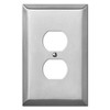 Oversized Stainless Steel - 1 Duplex Outlet Wallplate