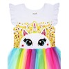 PrinceSasa Infant Summer Party Wedding Unicorn Rainbow Dresses Girls Outfit,6PDPAT51,5-6
