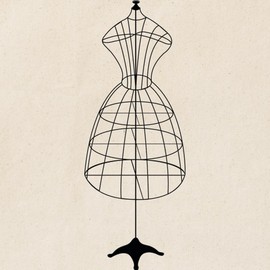 CafePress Dress Form Tote Bag Reusable Natural Beige Canvas Shopping Bag