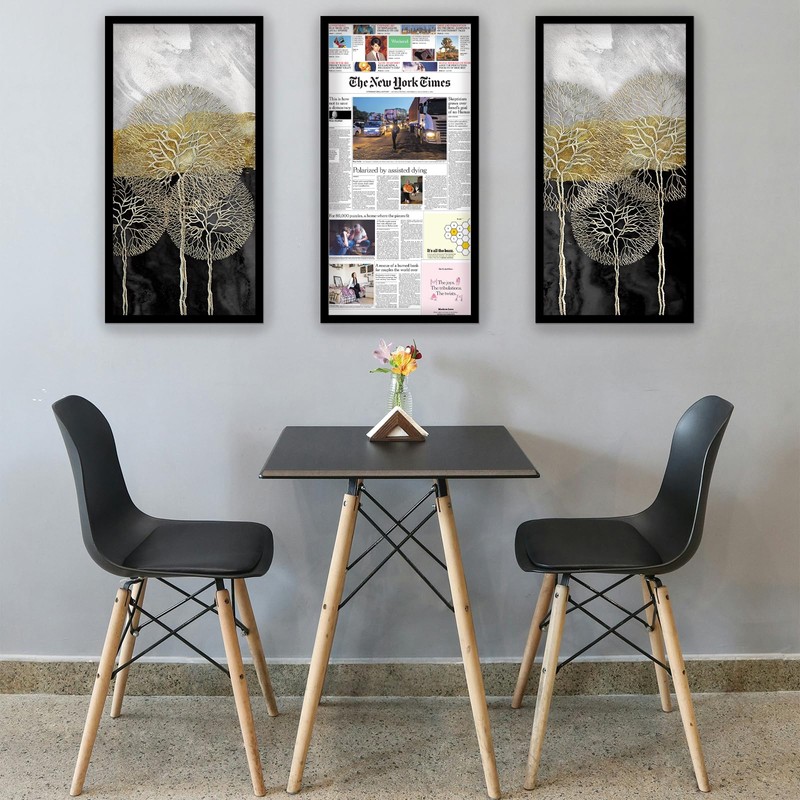 Fxojyvo 11x22 Newspaper Frame Set of 3, Display 11 x