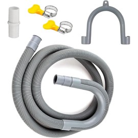 Drain Hose Extension, Universal Washing Machine Hose, 1.5/2/2.5/3/4/5/6 m, Dishwasher Waste Water Hose, Universal Drain Hose for Washing Machine Dishwasher